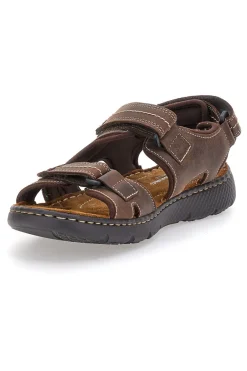 Sandali Marroni Con Strappi in Velcro Altemberg 2134