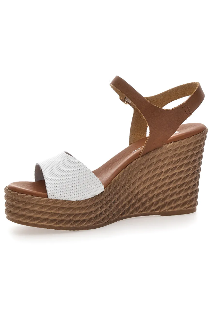 Sandali Marroni con Zeppa in Vera Pelle PITTARELLO 5621504