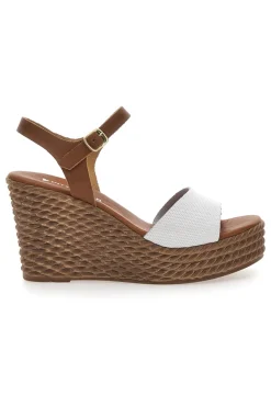 Sandali Marroni con Zeppa in Vera Pelle PITTARELLO 5621504