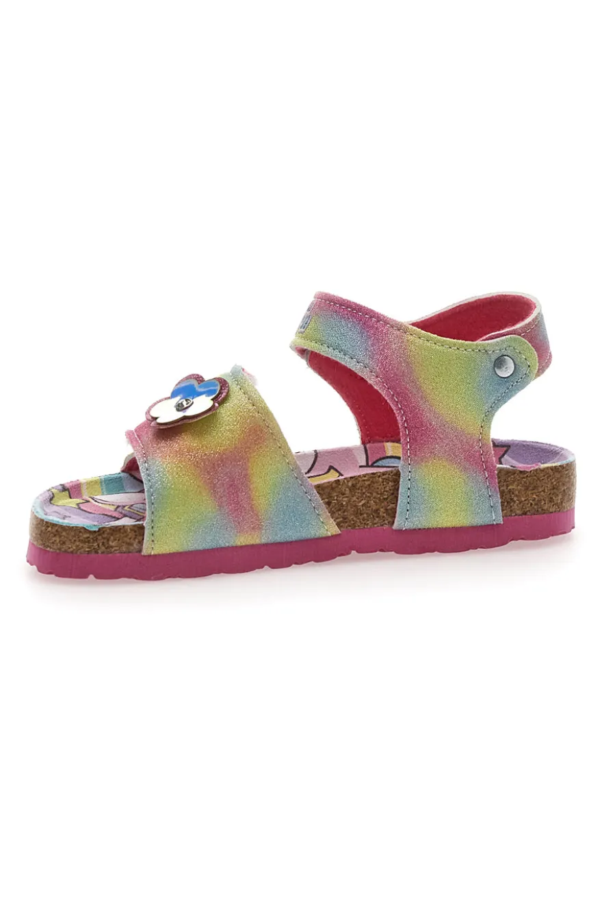 Sandali Multicolor Con Strappo in Velcro Unicorn S8010161