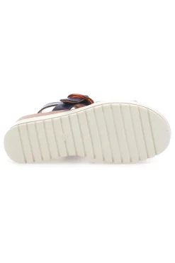 Sandali Navy con Zeppa Bianca a Contrasto PITTARELLO SUN BR1962