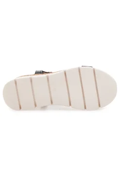 Sandali Neri Con Applicazioni e Perline The First 60785