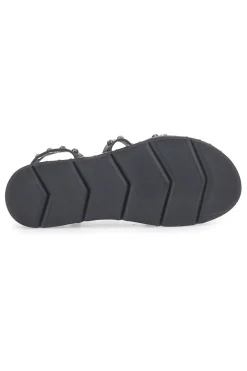 Sandali Neri con Flatform e Borchie ME & ME 670
