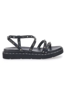 Sandali Neri con Flatform e Borchie ME & ME 670