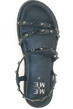 Sandali Neri con Flatform e Borchie ME & ME 670