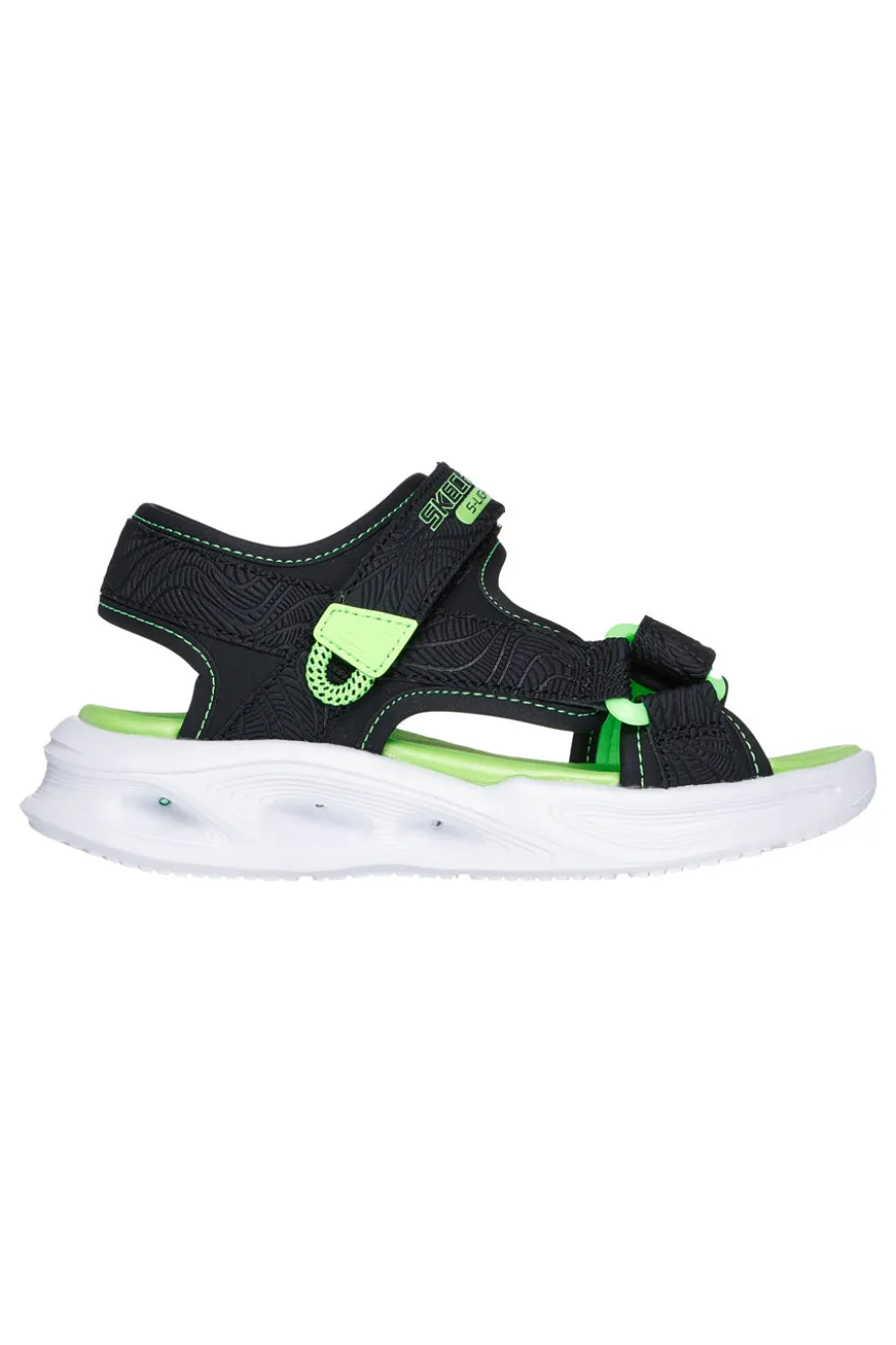 Sandali Neri con Luci da Bimbi Skechers Sola Glow Sandal