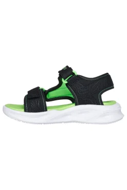 Sandali Neri con Luci da Bimbi Skechers Sola Glow Sandal