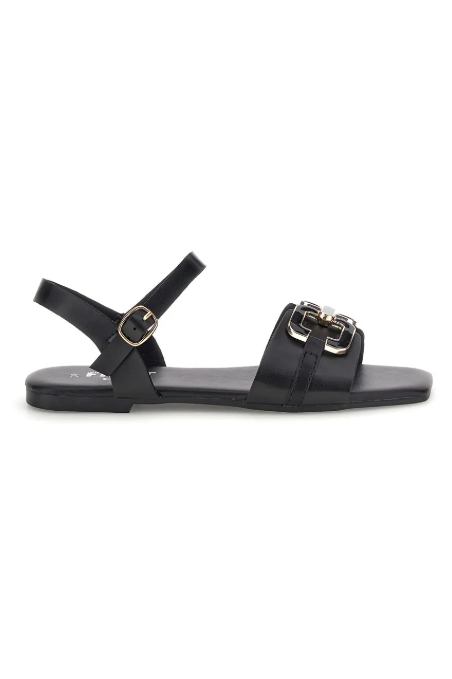 Sandali neri con morsetto The first chic PREA3595