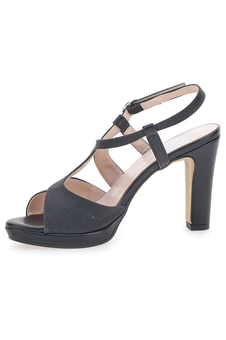 Sandali Neri con Tacco Pittarello Love 4580