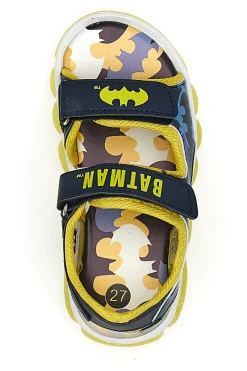 Sandali neri e gialli con logo Batman e chiusura a strappo BATMAN 19BM3N01LA