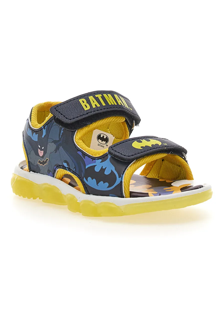 Sandali neri e gialli con logo Batman e chiusura a strappo BATMAN 19BM3N01LA