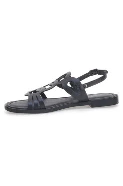 Sandali Neri Flat In Vera Pelle Pittarello Sun A6440101