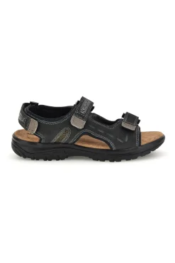 Sandali neri in pelle Superga S86U292