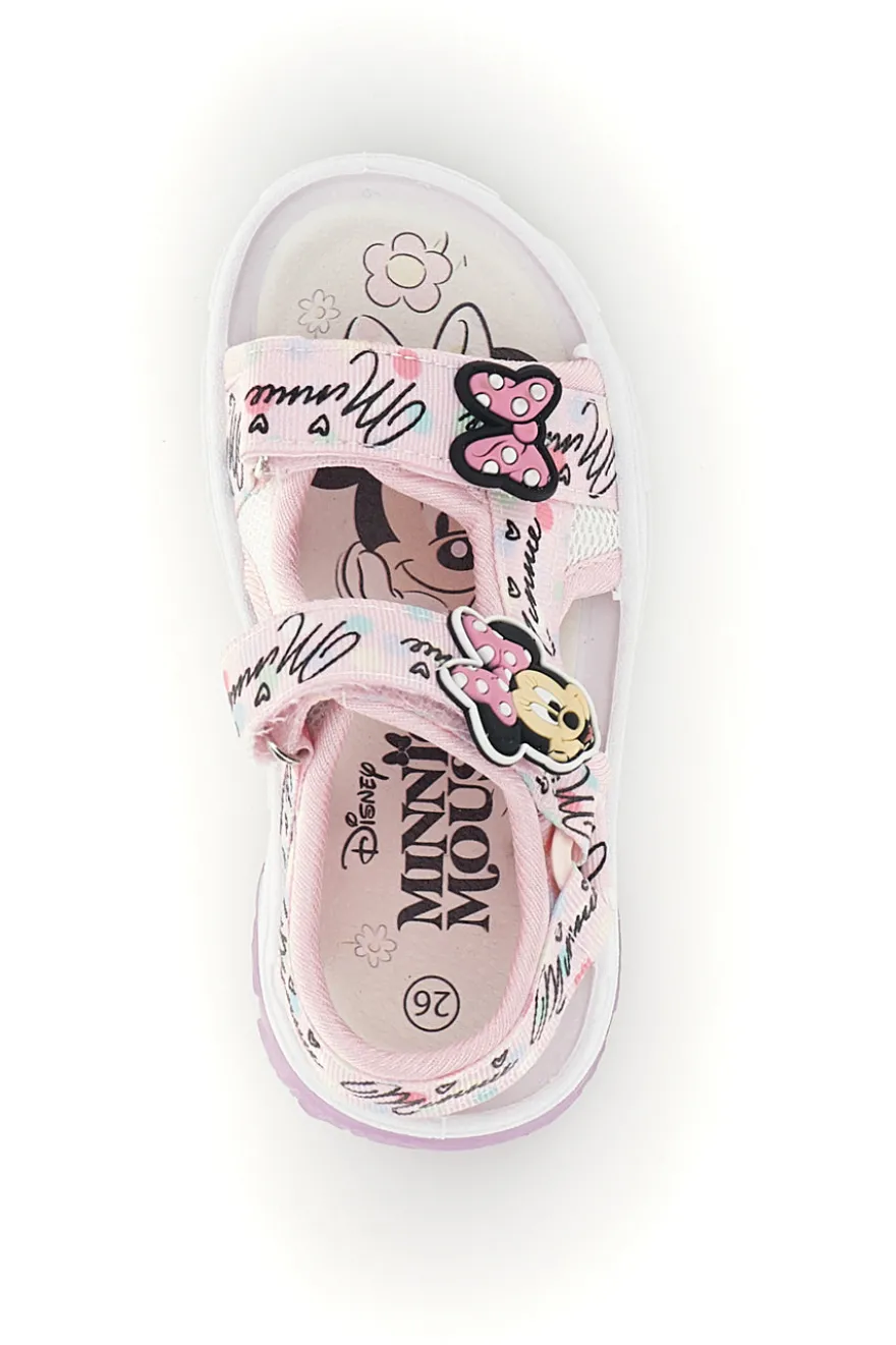 Sandali rosa con strappi e luci Minnie D3010791T10