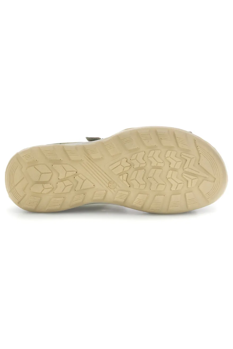 Sandali salvia in vera pelle con plantare anatomico 6 fly dinamic FD41