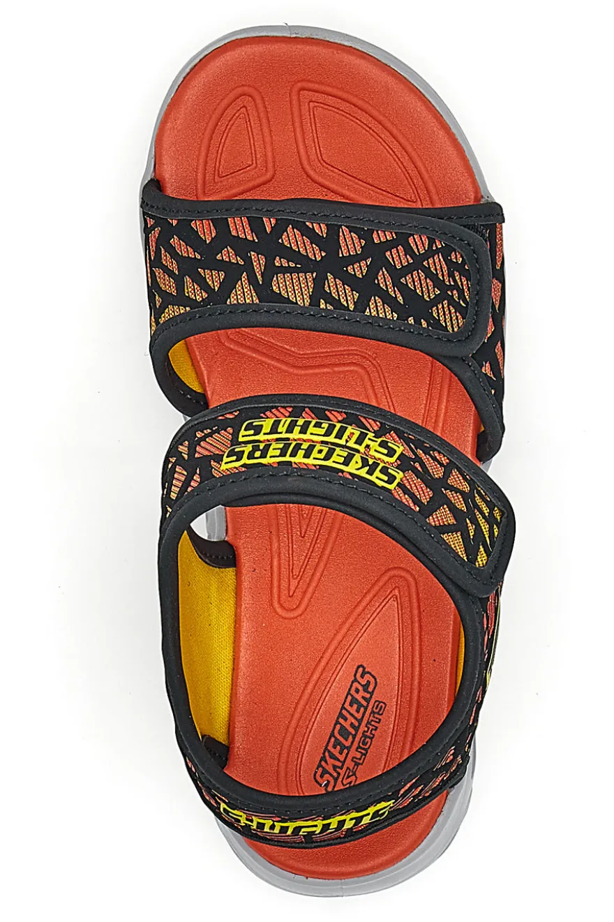 Sandali Skechers Hypno Splash Sun Sonic Neri e Arancio