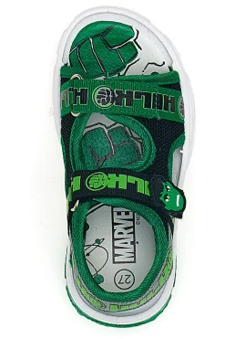 Sandali Verdi Con Luci e Strappi regolabili Avengers Hulk R1010234