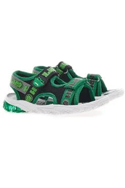 Sandali Verdi Con Luci e Strappi regolabili Avengers Hulk R1010234