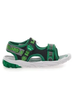 Sandali Verdi Con Luci e Strappi regolabili Avengers Hulk R1010234