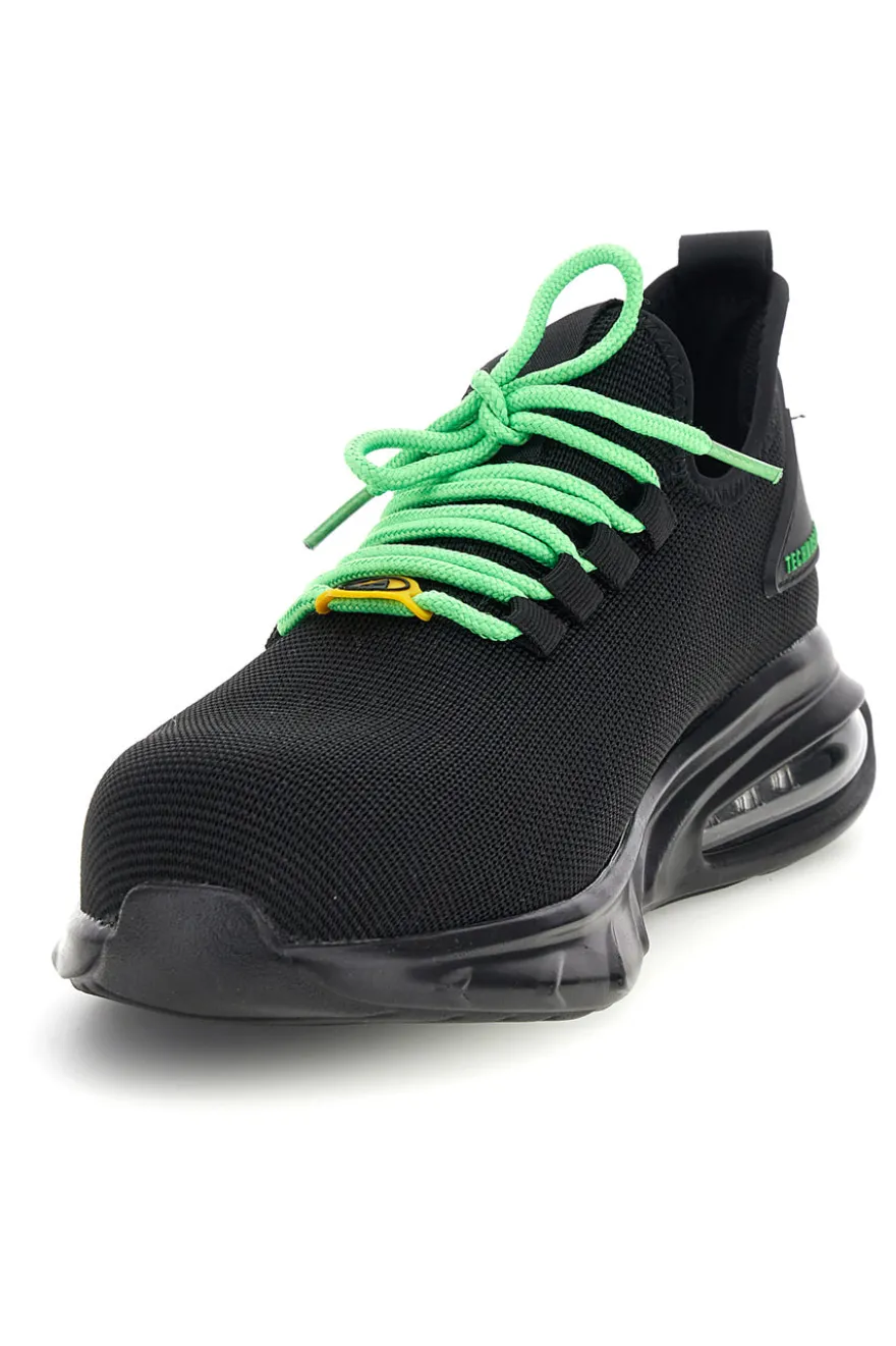 Scarpa Antinfortunistica Sneaker Nera e Verde Technosafe TSS2048 S1P