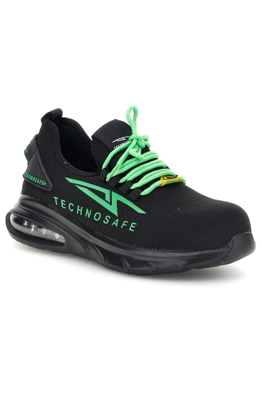Scarpa Antinfortunistica Sneaker Nera e Verde Technosafe TSS2048 S1P