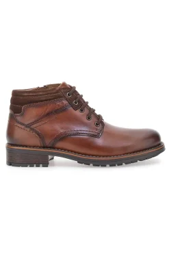 Scarpa Stringata Alta In Vera Pelle Marrone Altemberg 2412