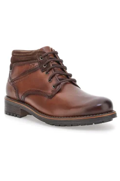 Scarpa Stringata Alta In Vera Pelle Marrone Altemberg 2412