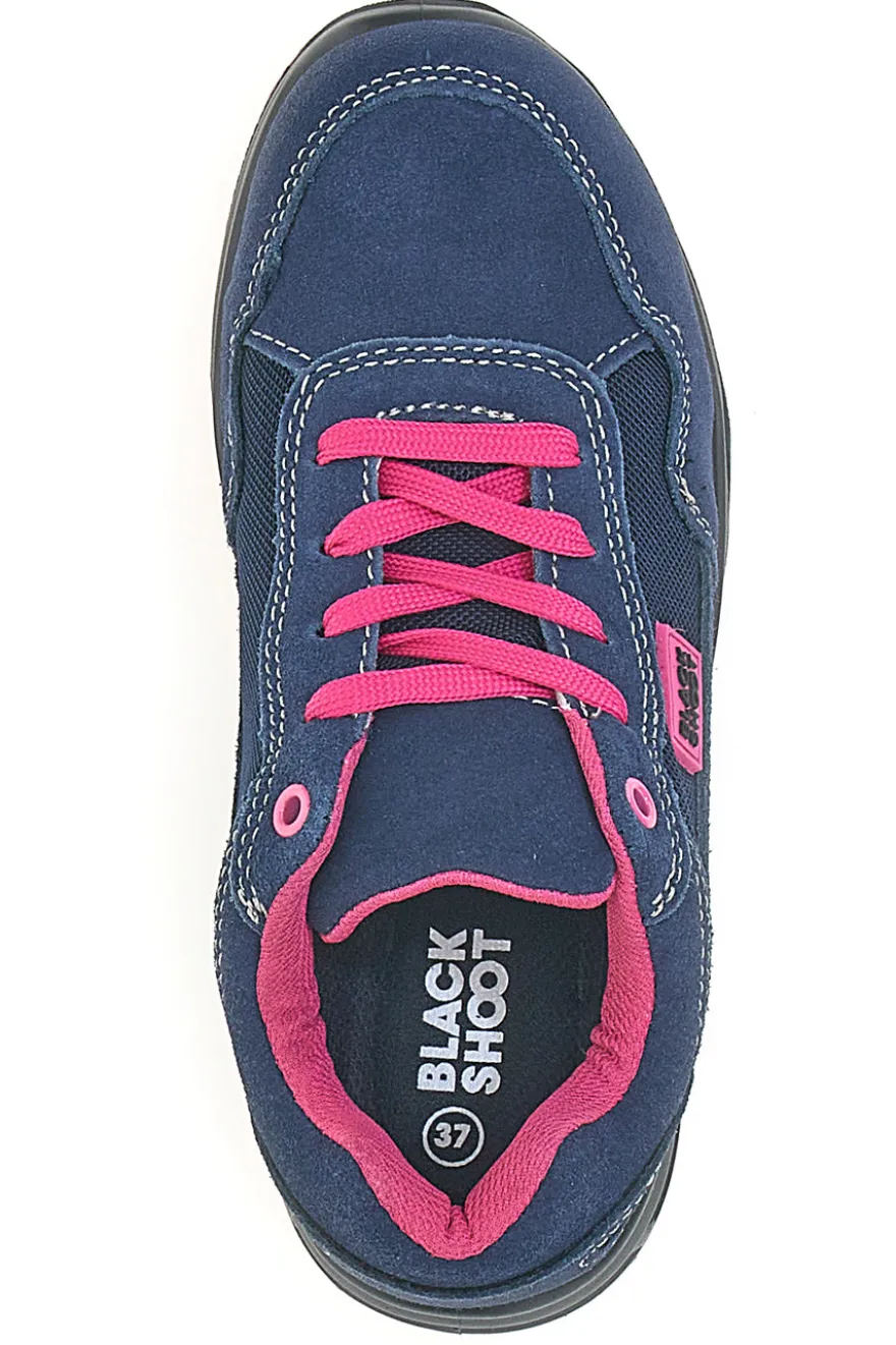 Scarpe antinfortunistiche blu fucsia Black Shoot PK24583 S1PL