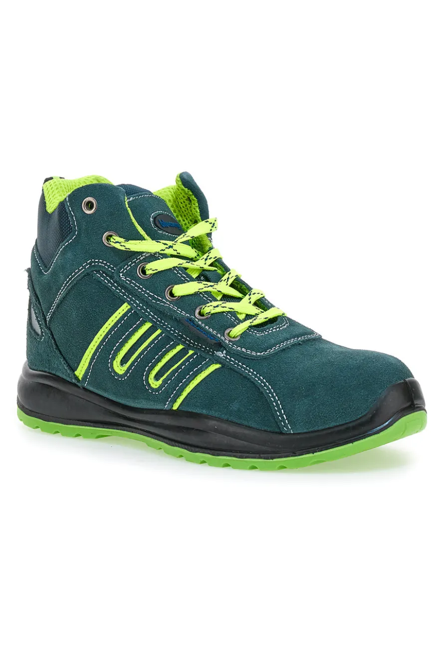 Scarpe antinfortunistiche verdi inserti fluo S1P Blue energy BS 90 S1P SR