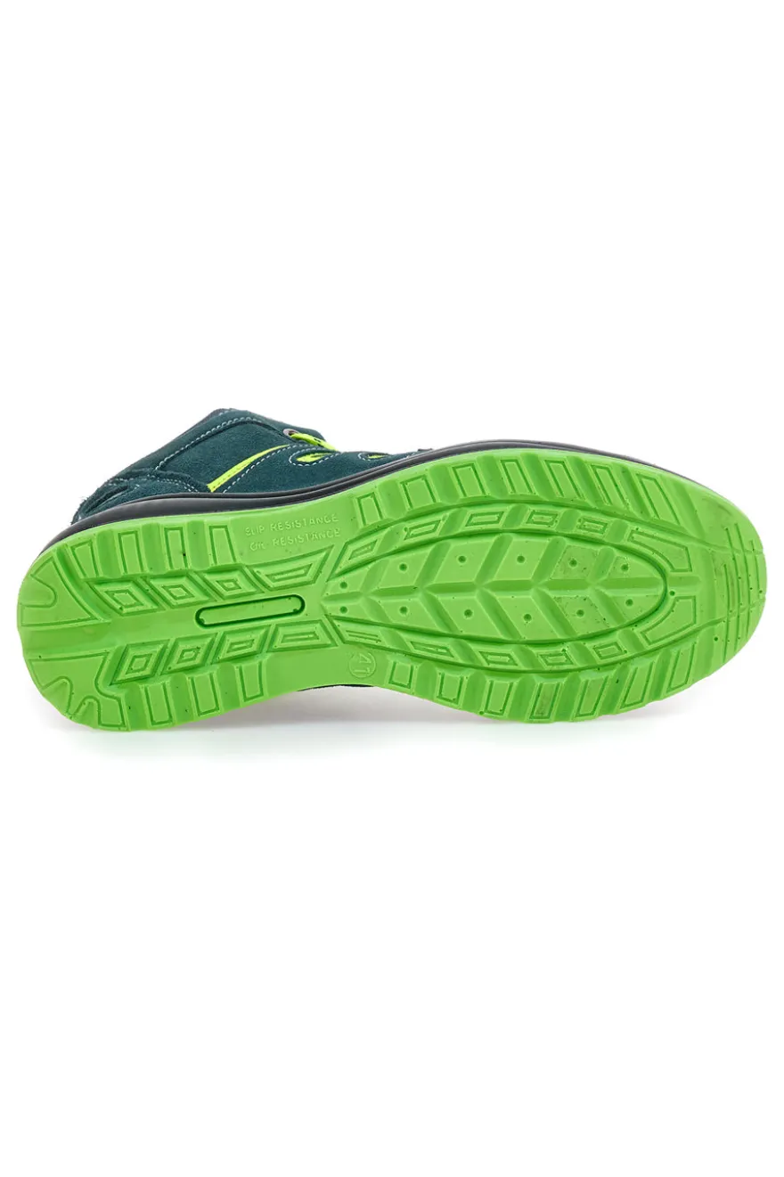 Scarpe antinfortunistiche verdi inserti fluo S1P Blue energy BS 90 S1P SR