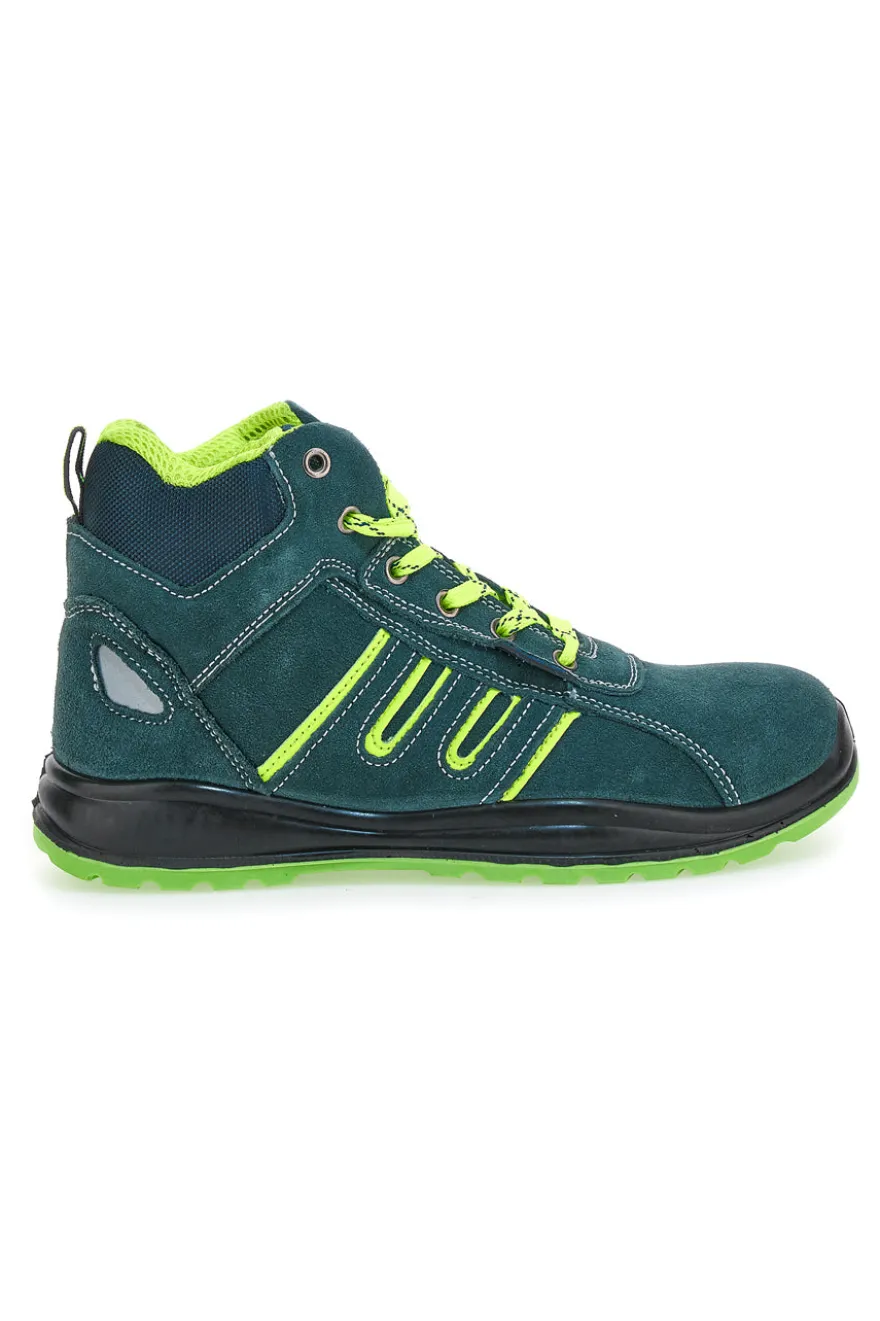 Scarpe antinfortunistiche verdi inserti fluo S1P Blue energy BS 90 S1P SR