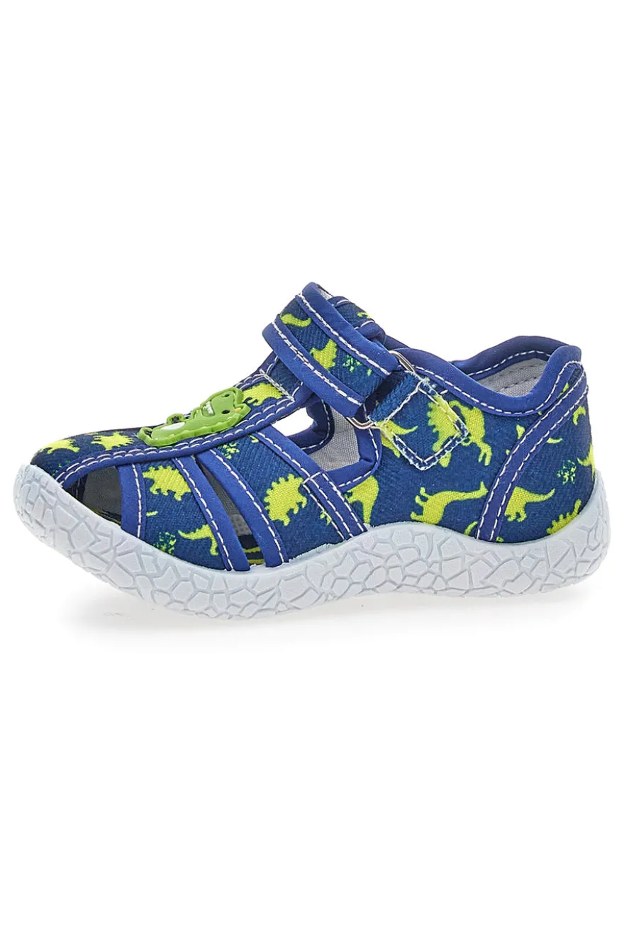 Scarpe blu con doppio strappo Pitt kids PK2492F