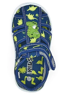 Scarpe blu con doppio strappo Pitt kids PK2492F