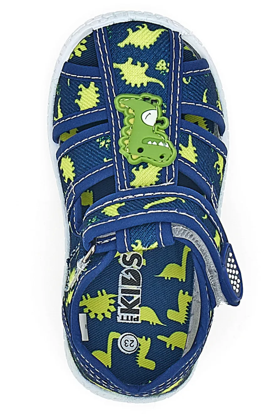 Scarpe blu con doppio strappo Pitt kids PK2492F