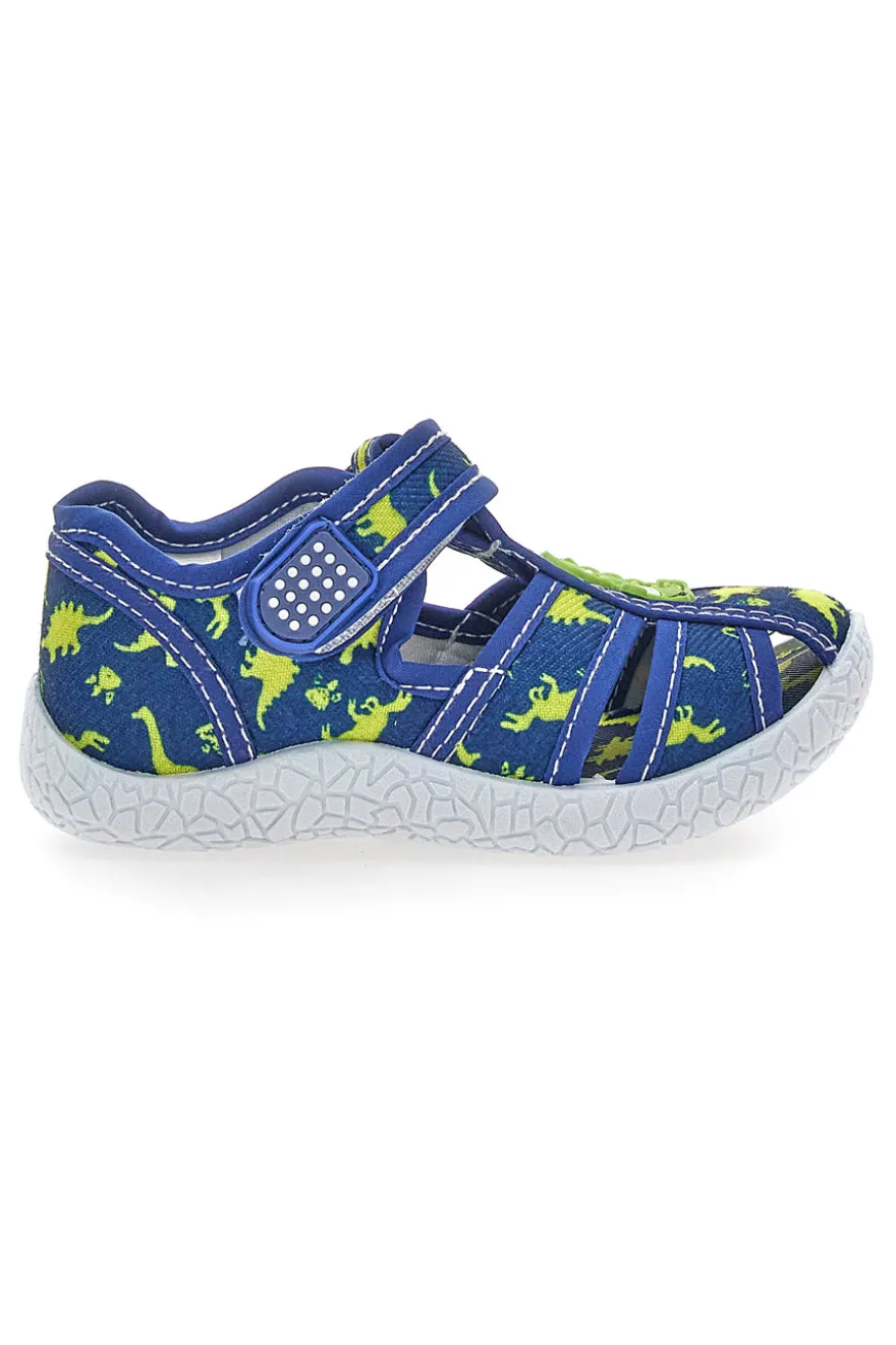 Scarpe blu con doppio strappo Pitt kids PK2492F