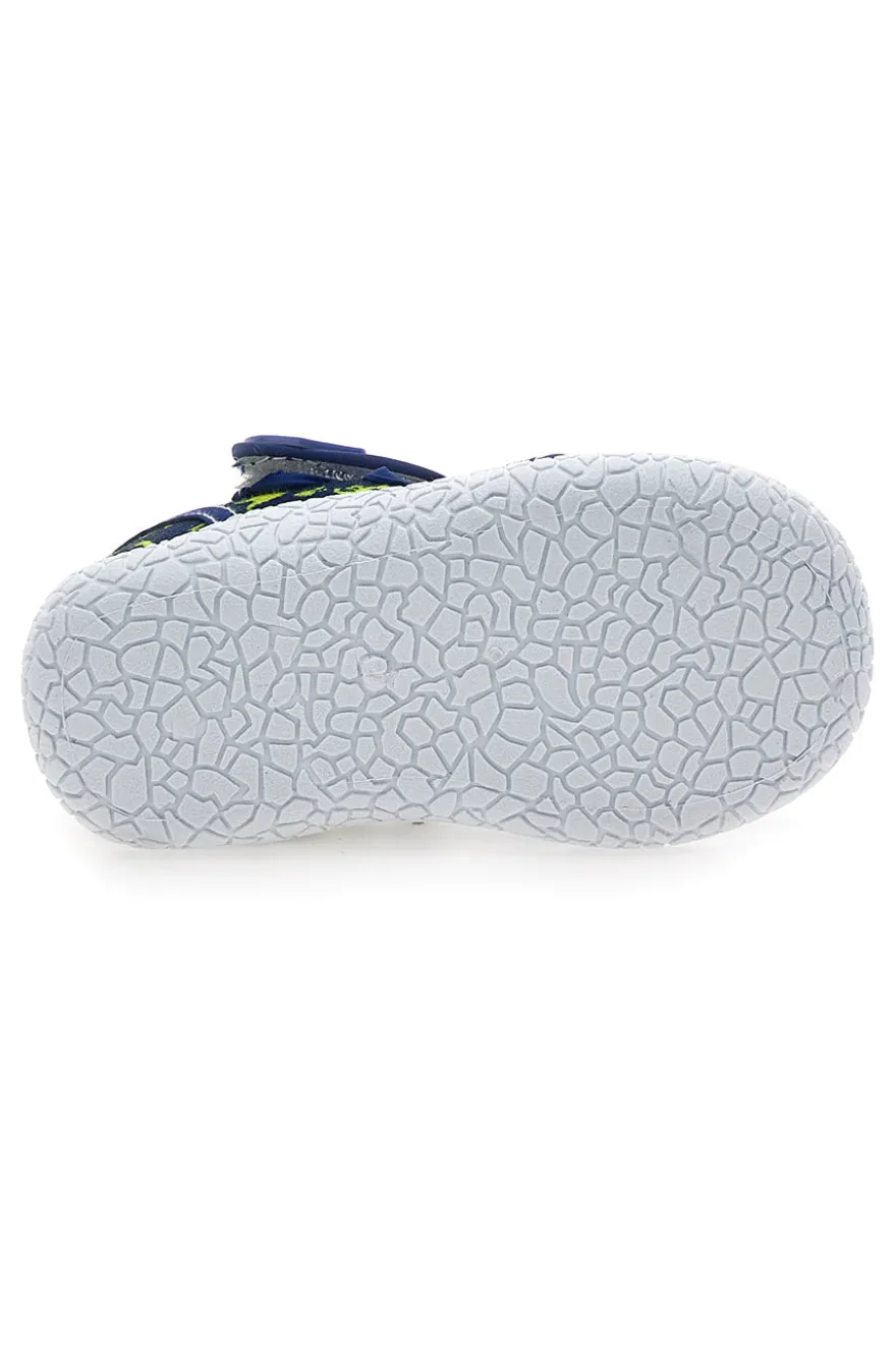 Scarpe blu con doppio strappo Pitt kids PK2492F