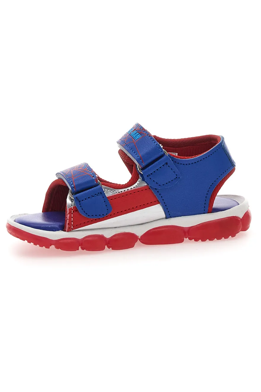 Scarpe blu e rosse con luci e stampa Spider-Man 11SP3N02LE