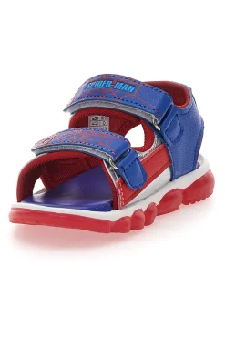 Scarpe blu e rosse con luci e stampa Spider-Man 11SP3N02LE