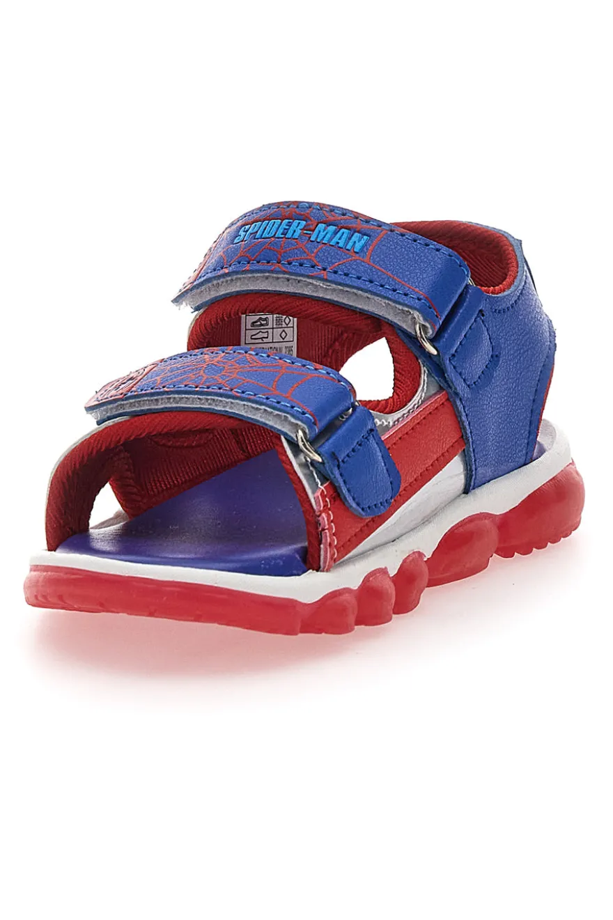 Scarpe blu e rosse con luci e stampa Spider-Man 11SP3N02LE