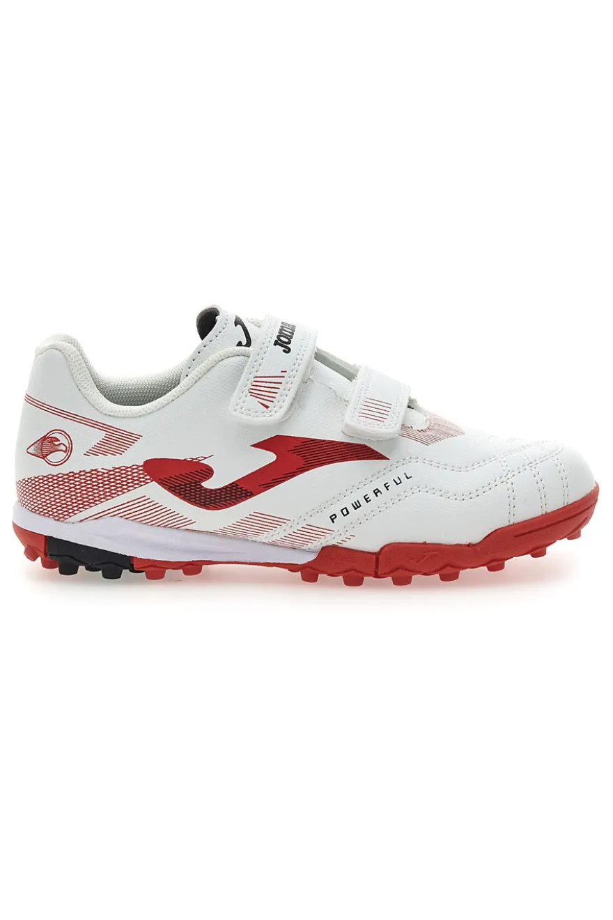 Scarpe da Calcetto Bianche e Rosse Joma Powerfull Jr 2502 Turf