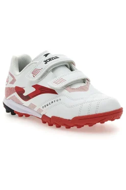 Scarpe da Calcetto Bianche e Rosse Joma Powerfull Jr 2502 Turf