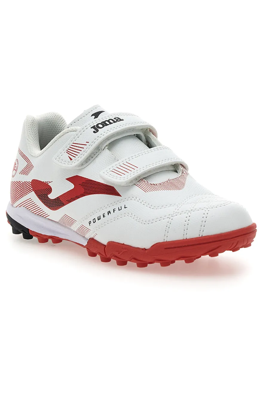 Scarpe da Calcetto Bianche e Rosse Joma Powerfull Jr 2502 Turf