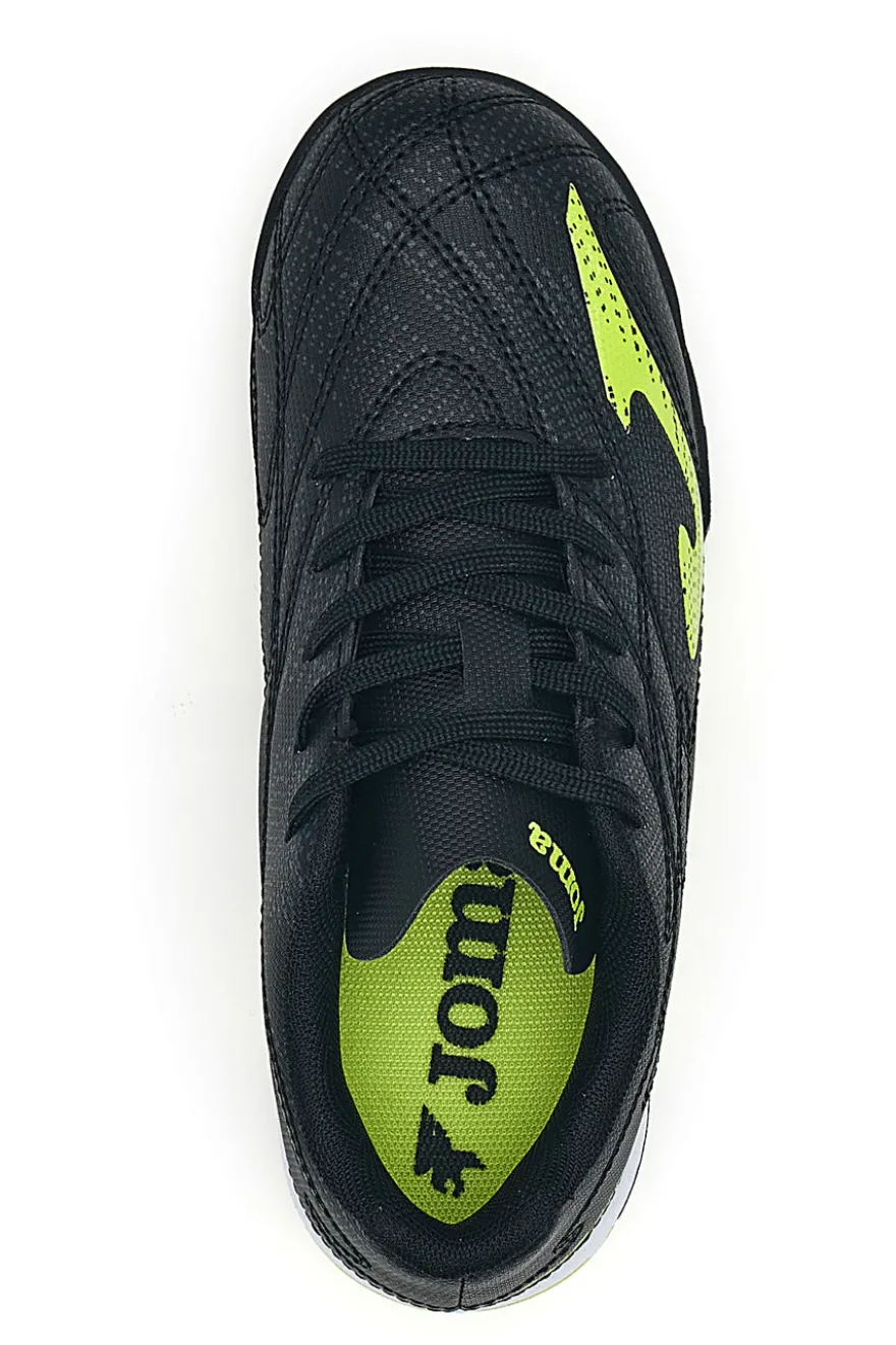 Scarpe da calcetto nere con dettagli lime Joma EVOLUTION JR 2501