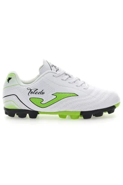 Scarpe da Calcio Bianche e Lime Joma Toledo Jr 2502 Hard Ground