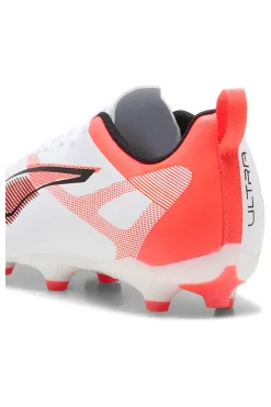 Scarpe da Calcio Bianche e Rosse Puma ULTRA 5 PLAY FG/AG Jr