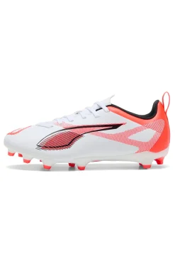 Scarpe da Calcio Bianche e Rosse Puma ULTRA 5 PLAY FG/AG Jr