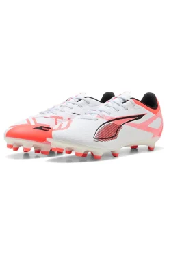 Scarpe da Calcio Bianche e Rosse Puma ULTRA 5 PLAY FG/AG Jr