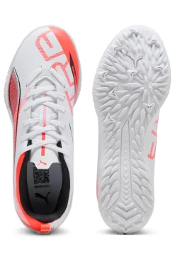 Scarpe da Calcio Indoor PUMA ULTRA 5 PLAY TT Jr Bianche e Rosse