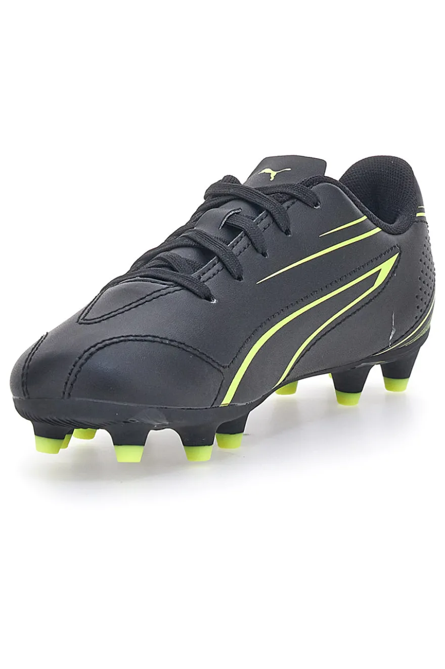 Scarpe da Calcio Nere Con Fregio Laterale Puma Vitoria Fg/Ag Jr