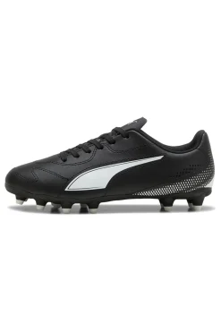 Scarpe da calcio nere con logo bianco Puma Vitoria II FG/AG Jr